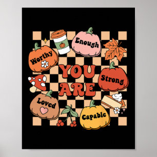 Affiche Retro Vous Êtes Citrouille Chute Conseiller scolai
