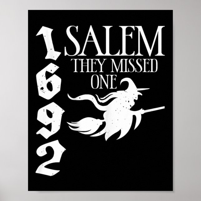 Affiche Retro Witchy Salem 1692 Ils Ont Manqué Une Sorcièr (Devant)