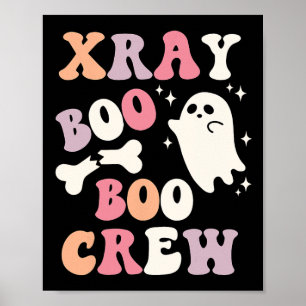 Affiche Rétro Xray Boo Boo Crew Ghost X-ray Technician Hal