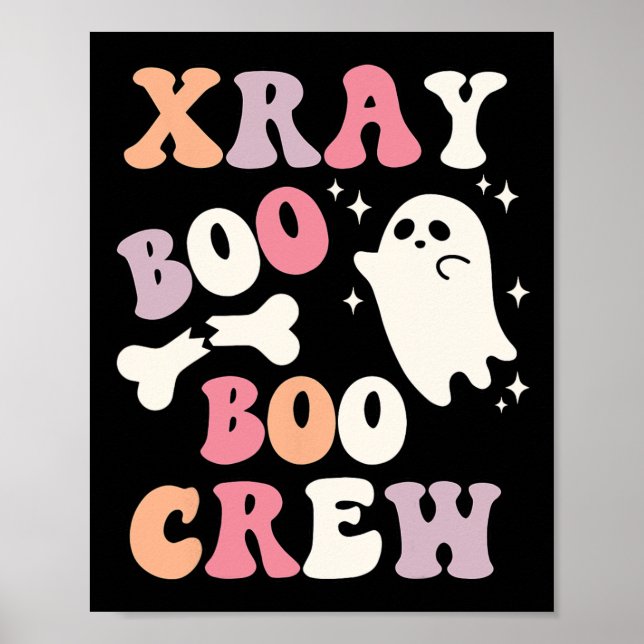 Affiche Rétro Xray Boo Boo Crew Ghost X-ray Technician Hal (Devant)