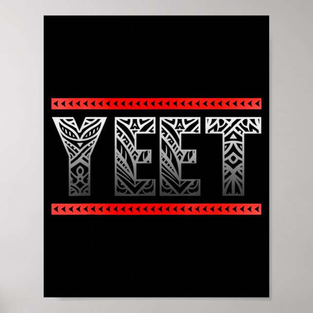 Affiche Retro Yeet Tribal Art Funny Saying Meme Mens Women (Devant)