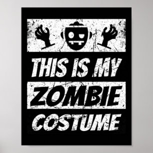 Affiche Retro Zombies Halloween Garçons Enfants Costume am