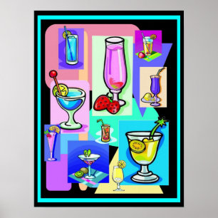 Affiche Rétros boissons