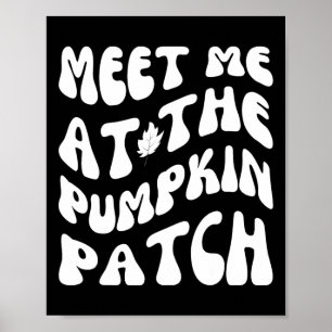 Affiche Retrouvez-moi à la citrouille drôle Halloween Merc
