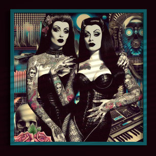 Affiche Retrowave Goth Girls