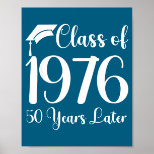 Affiche Retunion de classe T-shirt 1976 50 ans plus tard