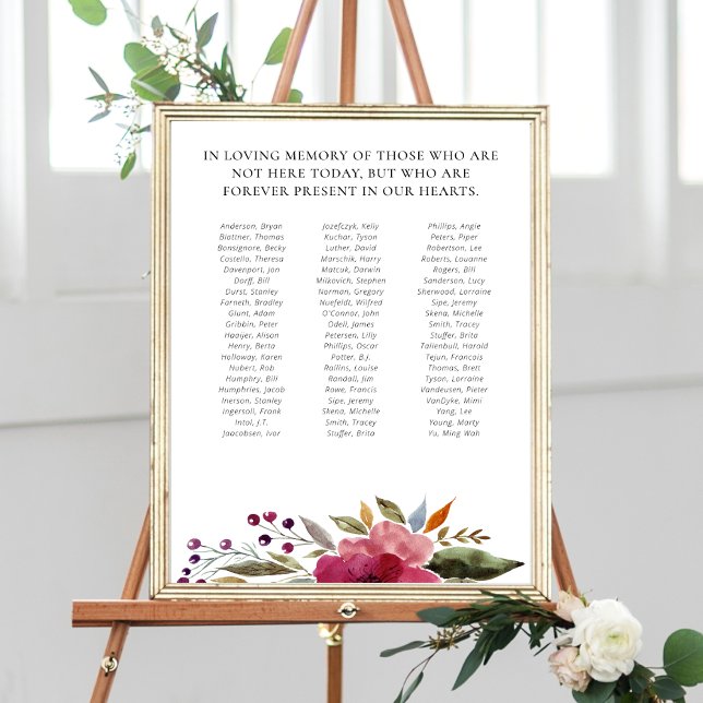 Affiche Réunion de classe de fleurs Mémorial jusqu'à 70 no (Créateur téléchargé)