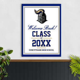 Affiche Réunion de classe de mascotte de l'école Bienvenue