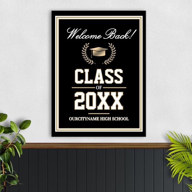 Affiche Réunion de classe des couleurs de l'école Bienvenu (Créateur téléchargé)