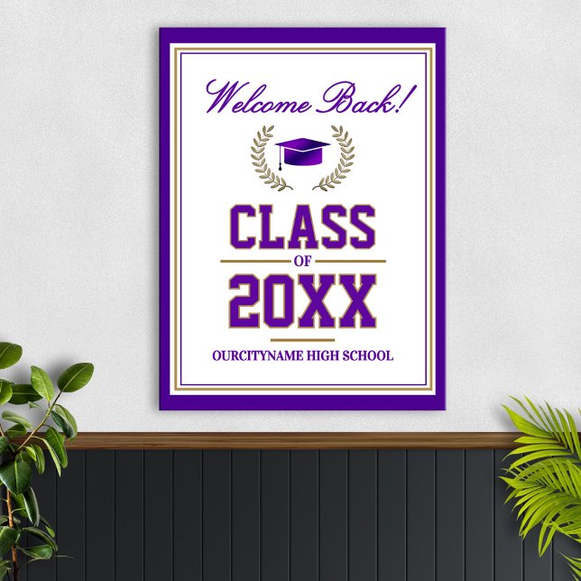 Affiche Réunion de classe des couleurs de l'école Bienvenu (Créateur téléchargé)