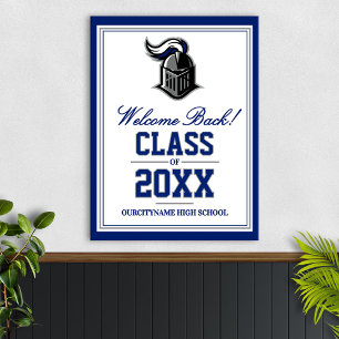 Affiche Réunion de classe des mascottes de l'école Bienven