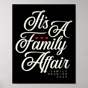 Affiche Réunion de famille 2025 Amour de la fête de famill