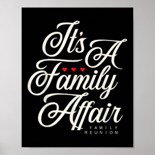 Affiche Réunion de famille 2025 Amour de la fête de famill