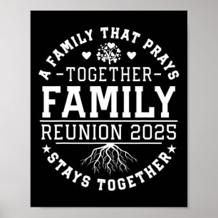 Affiche Réunion de famille 2025 Une famille qui prie ensem