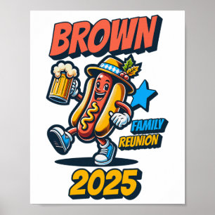 Affiche Réunion de la famille Brown 2025 Su personnalisé a