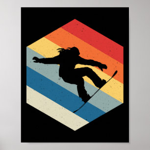 Affiche Réunion de planche de snowboard Remontée mécanique