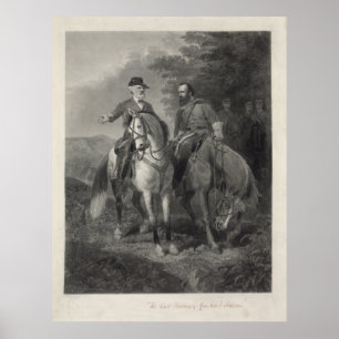 Affiche Réunion dernière de Robert E. Lee et Stonewall Jac
