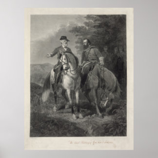 Affiche Réunion dernière de Robert E. Lee et Stonewall Jac