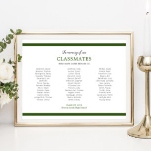 Affiche Réunion des anciens élèves de l'école en mémoire d