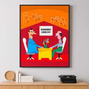 Affiche Réunion des consultants en gestion