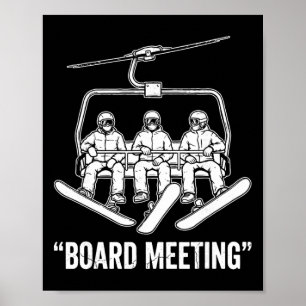 Affiche Réunion du conseil d'administration T, sports d'hi