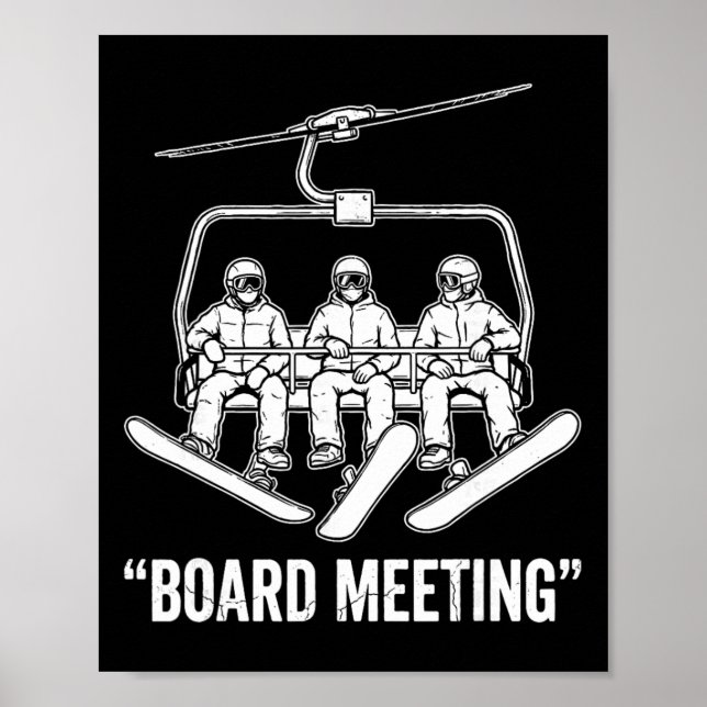 Affiche Réunion du conseil d'administration T, sports d'hi (Devant)