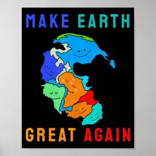 Affiche Réunir Pangea Faire à Nouveau la Terre une Grande