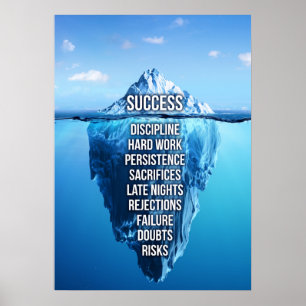 Affiche Réussite Iceberg Sculpture Motivation