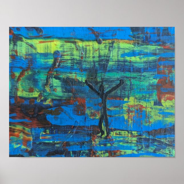 Affiche Réussite, ou "Hé ! Je suis ici !" Origine Abstrait (Devant)