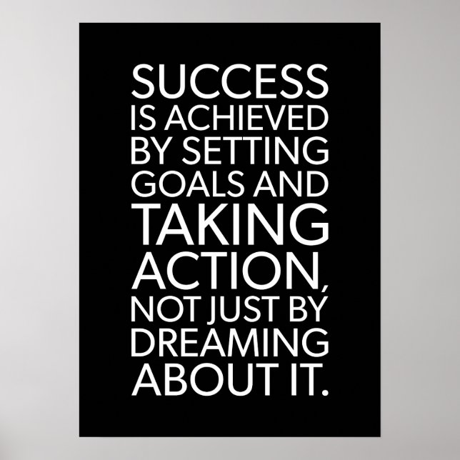 Affiche Réussite Réalisée En Agissant - Motivationnel (Devant)