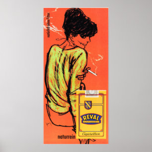 Affiche REVAL Naturrein Cigarettes Gerd Grimm Publicité al