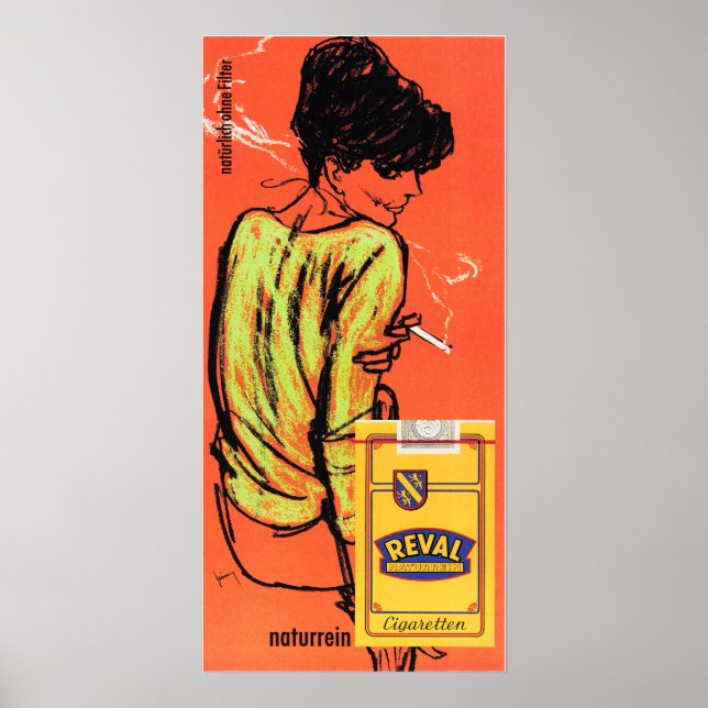 Affiche REVAL Naturrein Cigarettes Gerd Grimm Publicité al (Devant)