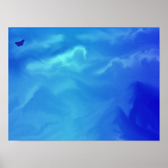 Affiche rêve bleu néon (Devant)