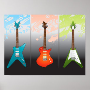 Affiche Rêve d'amants de guitare électrique