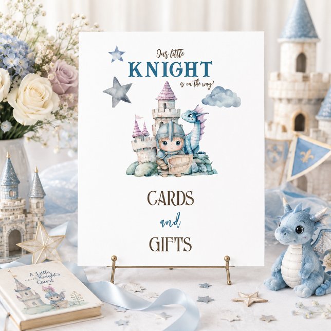 Affiche Rêve de Conte de Fées Chevalier Dragon Bleu Baby S (Créateur téléchargé)