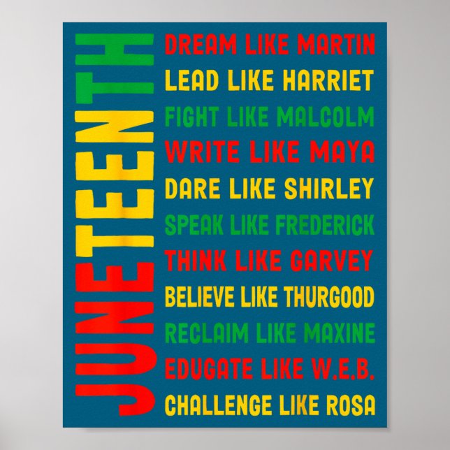 Affiche Rêve de Juneteenth comme Martin histoire noire afr (Devant)