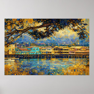 Affiche Rêve de la baie de Monterey inspiré de Klimt