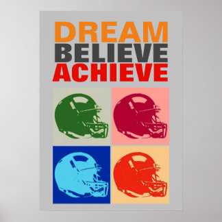 Affiche Rêve de motivation croire atteindre le football