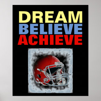 Affiche Rêve de motivation croire atteindre le football