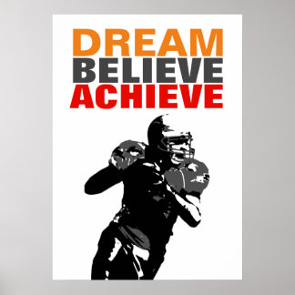 Affiche Rêve de motivation croire atteindre le football