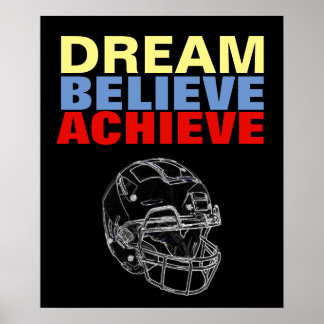 Affiche Rêve de motivation croire atteindre le football