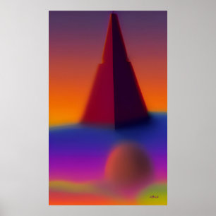 Affiche Rêve de pyramide machiné