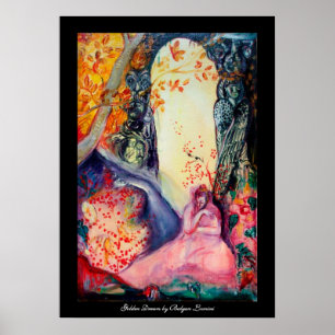 Affiche RÊVE D'OR / Jardin Zen de méditation Yoga