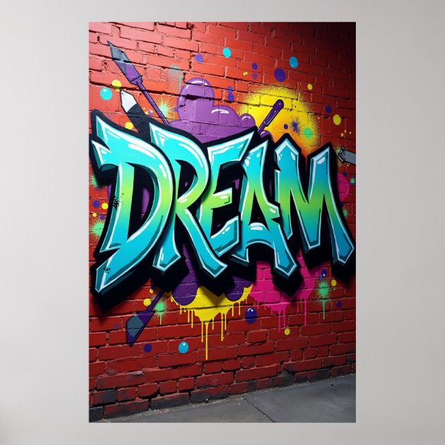 Affiche RÊVE en style sauvage : Éveil du graffiti (Devant)