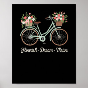 Affiche Rêve fleurie Épouser Vélo floral Trump Res subtil