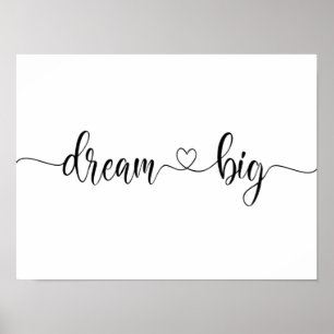 Affiche rêve grand minimaliste moderne coeur Inspiration