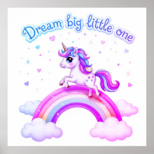 Affiche Rêve Grand Petit Licorne Magique