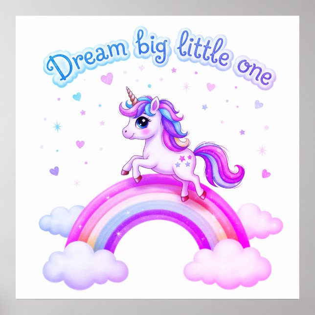 Affiche Rêve Grand Petit Licorne Magique (Devant)