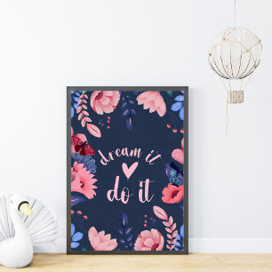 Affiche Rêve Inspirationnel Il Le Fait Citation Motivation