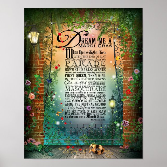 AFFICHE RÊVE-MOI MARDI GRAS (Devant)